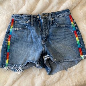 Jcrew High rise denim shorts